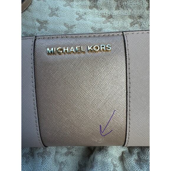 MICHAEL KORS MET Center Stripe MK Travel Wallet Clutch - Picture 2 of 5